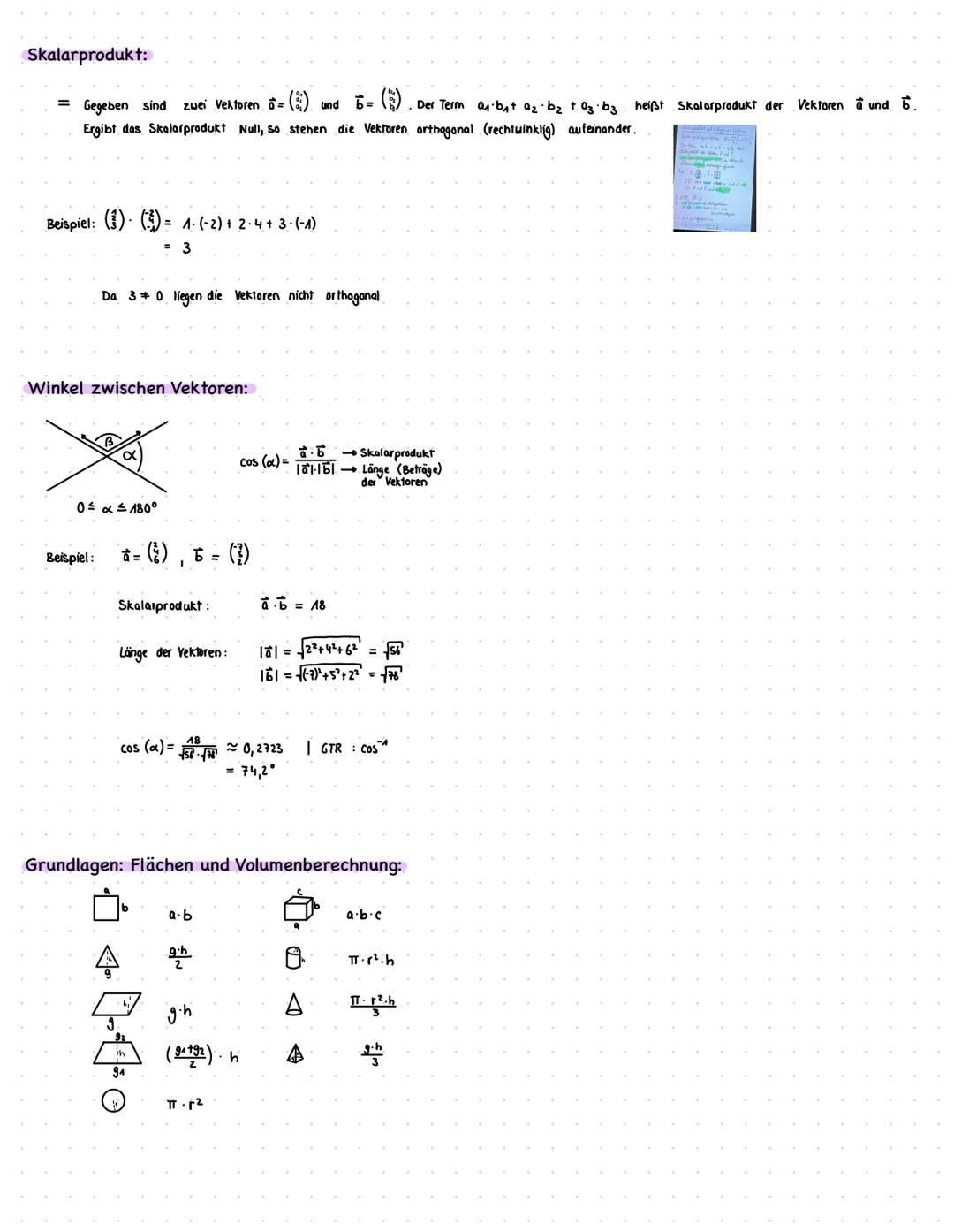 Analytische Geometrie Koordinatensystem:
Vektoren
Vektorenarten: · Ortsvektoren:
Gegenvektoren:
=()
OA =
-()
-σ =
Vektoren zwischen zwei Pun