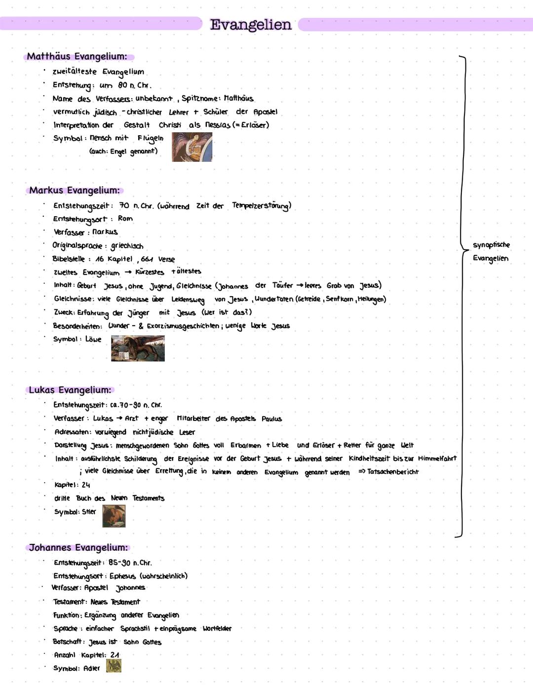 Christologie Evangelien
Matthäus Evangelium:
Zweitälteste Evangelium
Entstehung: um 80 n. Chr.
Name des Verfassers: unbekannt, Spitznome: Ma
