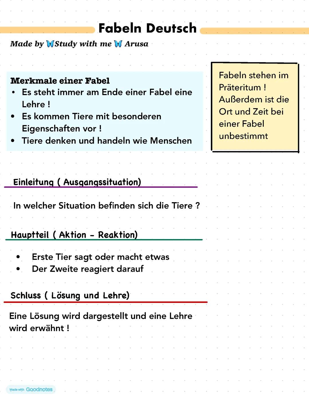 Fabeln Deutsch 🫶🏻