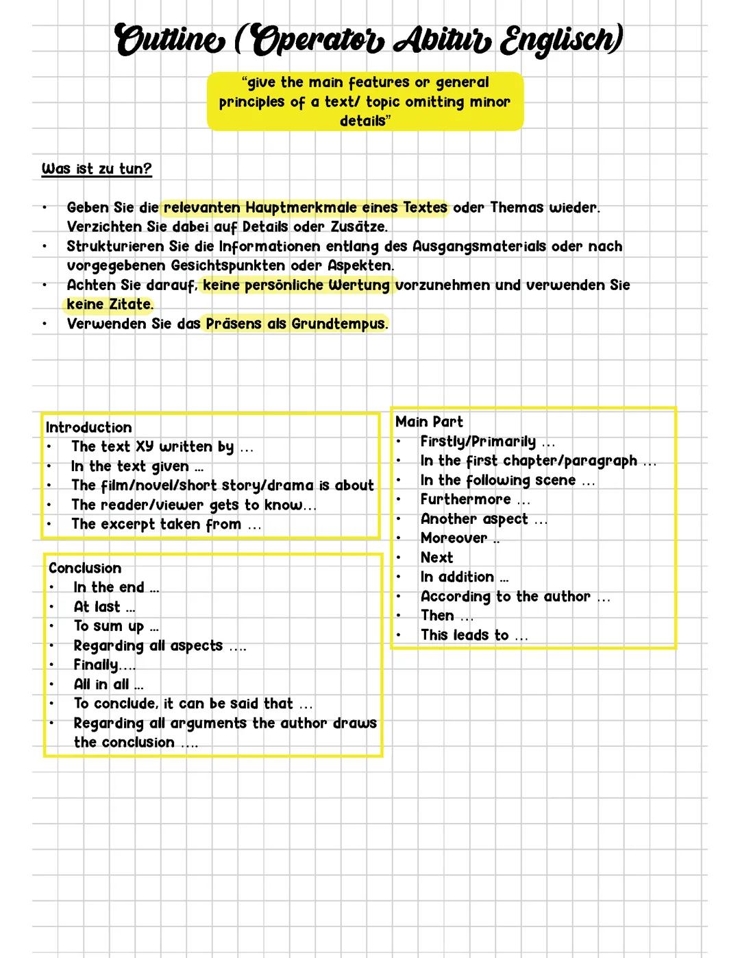 Operator Outline