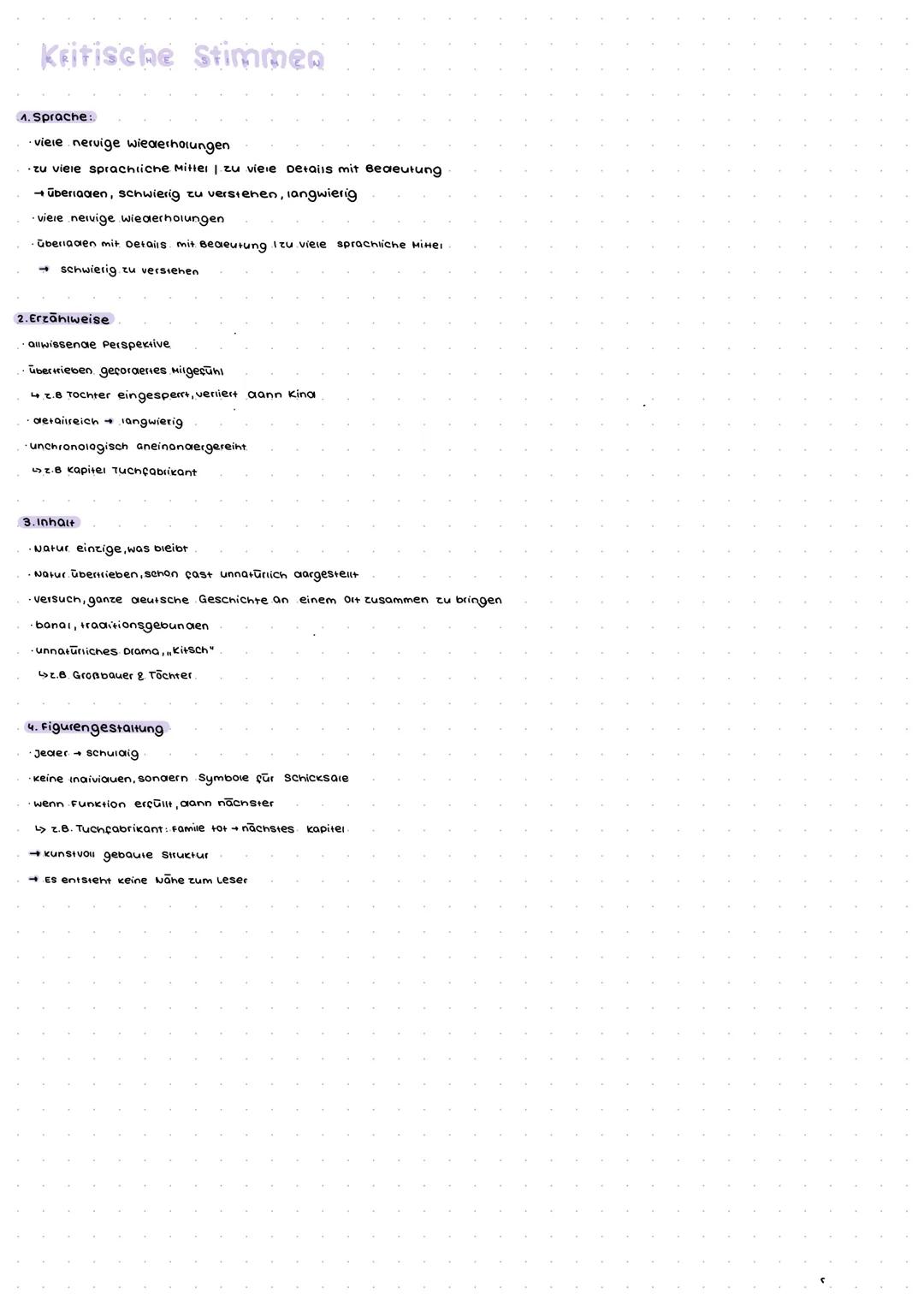 Kritische Stimmen
1. Sprache:
· viele nervige wiederholungen
zu viele sprachliche Mittel | zu viele Details mit Bedeutung
→ūberiaden, schwie