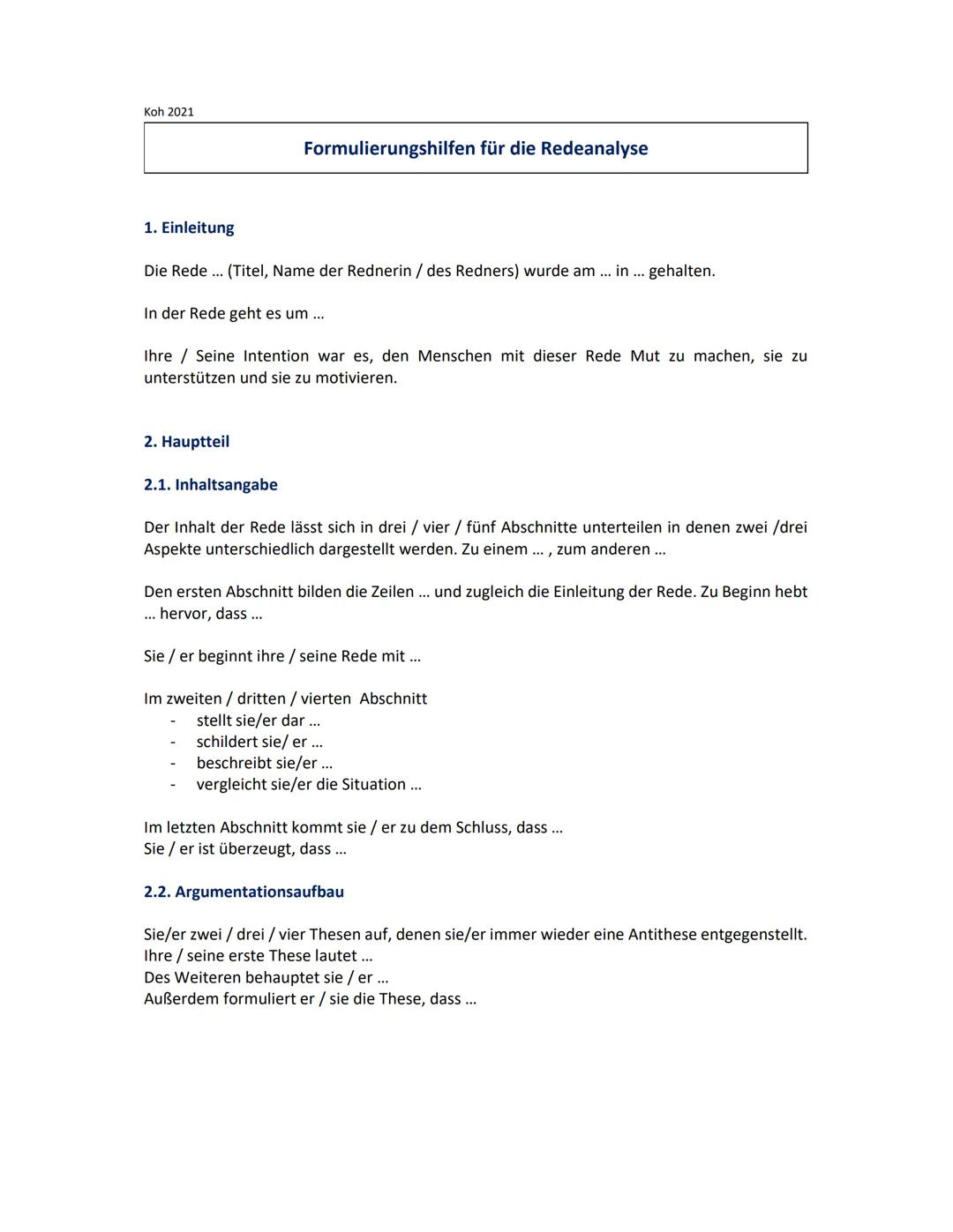 # Formulierungshilfen und Methodenblätter Deutsch
Inhaltsübersicht
Formulierungshilfen für den Deutsch-Unterricht
* Erörterung (7-8)
* Ste
