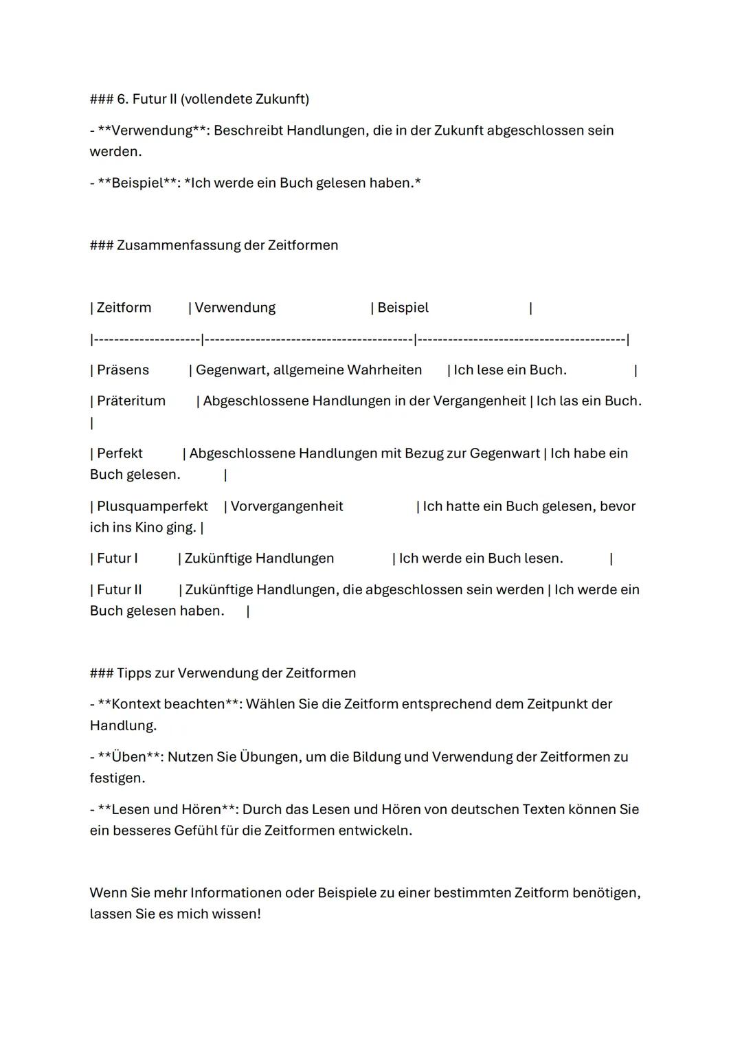 Zeitformen Deutsch
In der deutschen Sprache gibt es verschiedene Zeitformen, die verwendet werden, um
den Zeitpunkt und die Art einer Handl