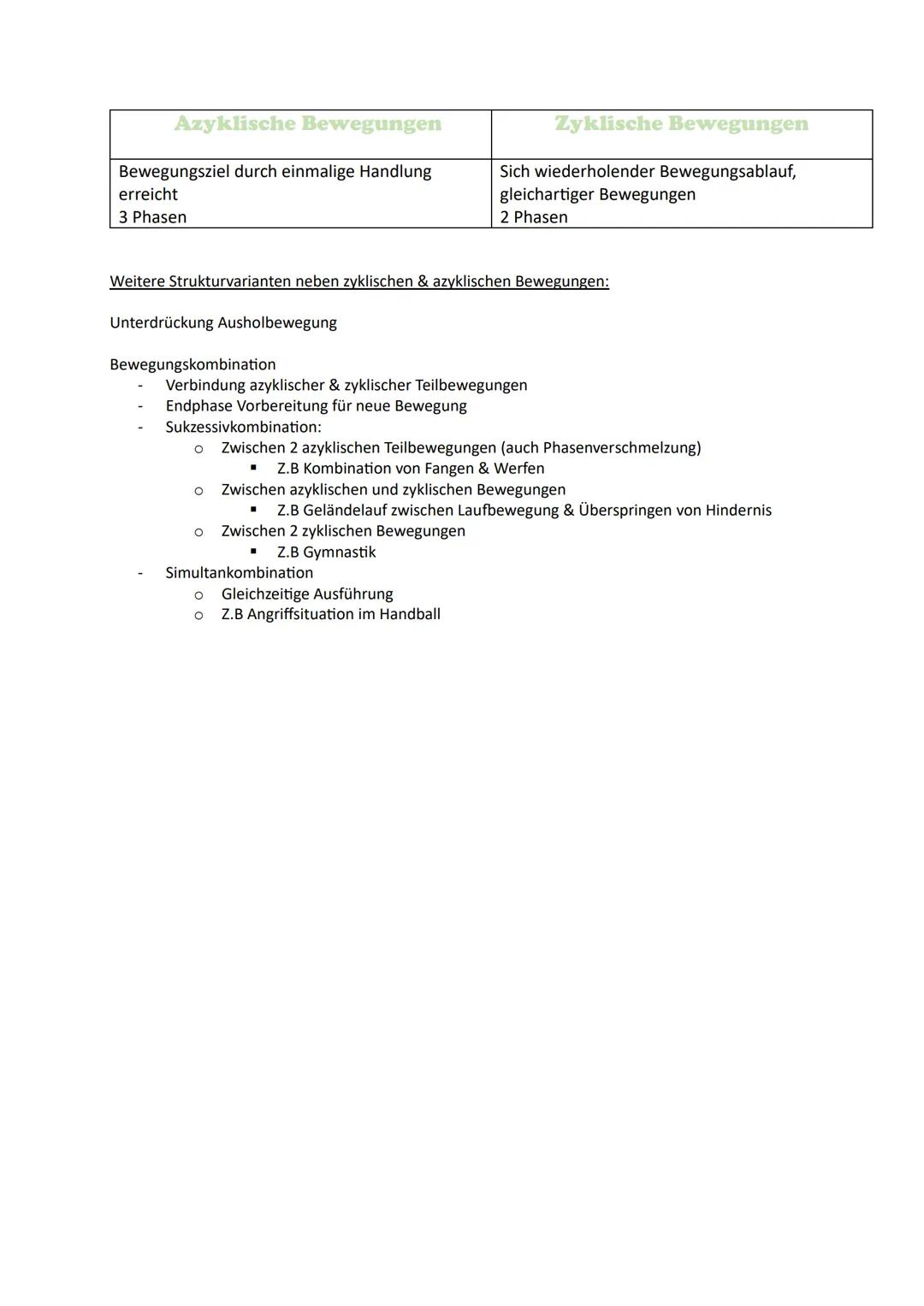 # Phasenmodell nach Meinel & Schnabel
- 3 Phasen Gliederung: Vorbereitungs, Haupt- und Endphase
- anwendbar auf azyklische Bewegungen
| Vo