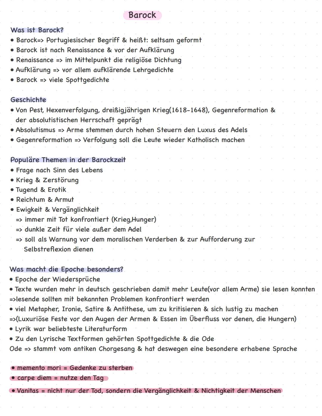 Epochen
Klassenarbeit 2024 Frühmittelalter
500-1180
Hochmittelalter
1170-1250
Spätmittelalter
1250-1500
Renaissance
Romantik
Moderne DDR/BRD