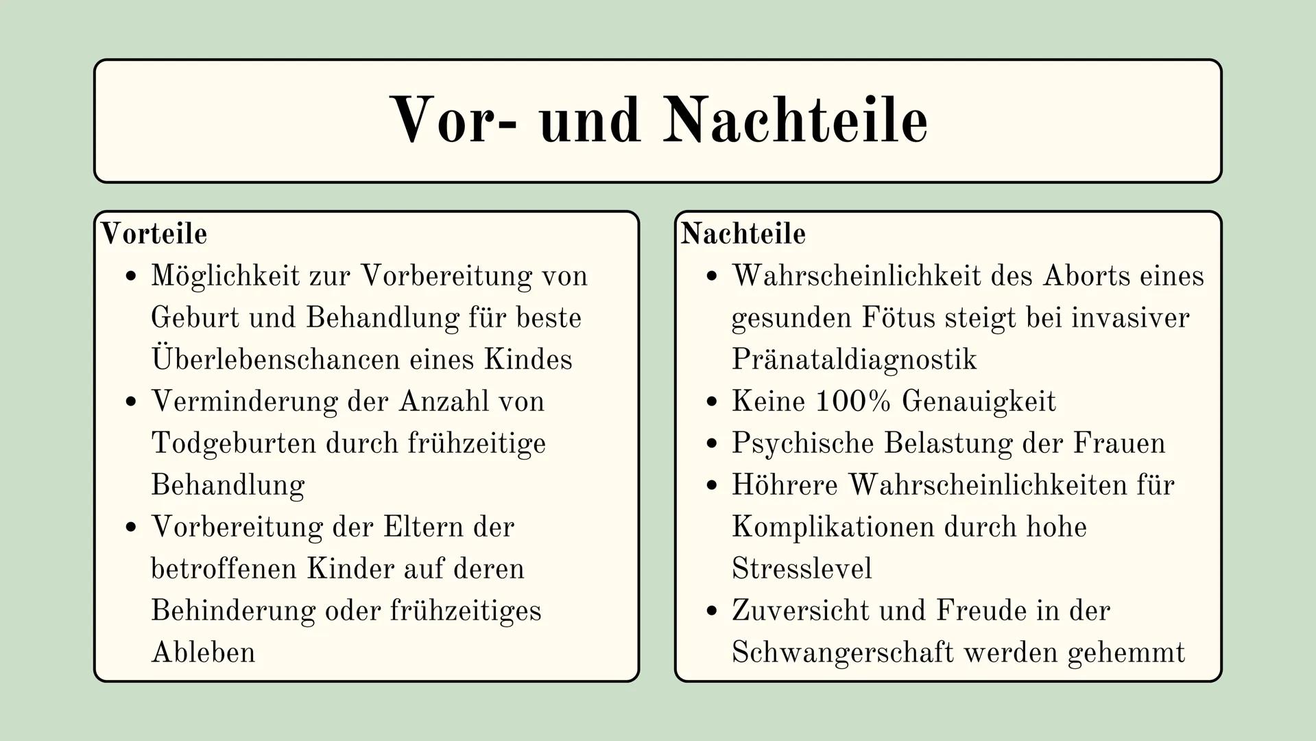 Pränataldiagnostik Spricht die
Pränataldiagnostik Embryos
mit Krankheiten oder
Gendefekten das Recht auf
Leben ab? Inhalt
1. Definition
2. A