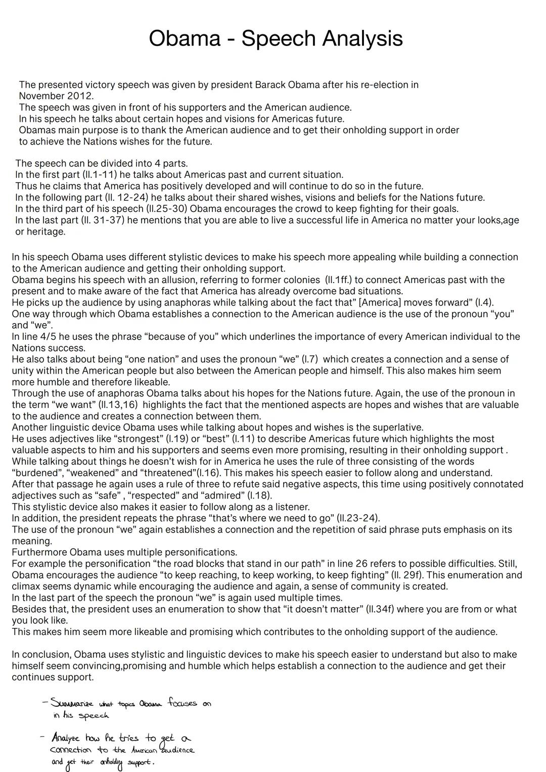 Obama Speech Analysis