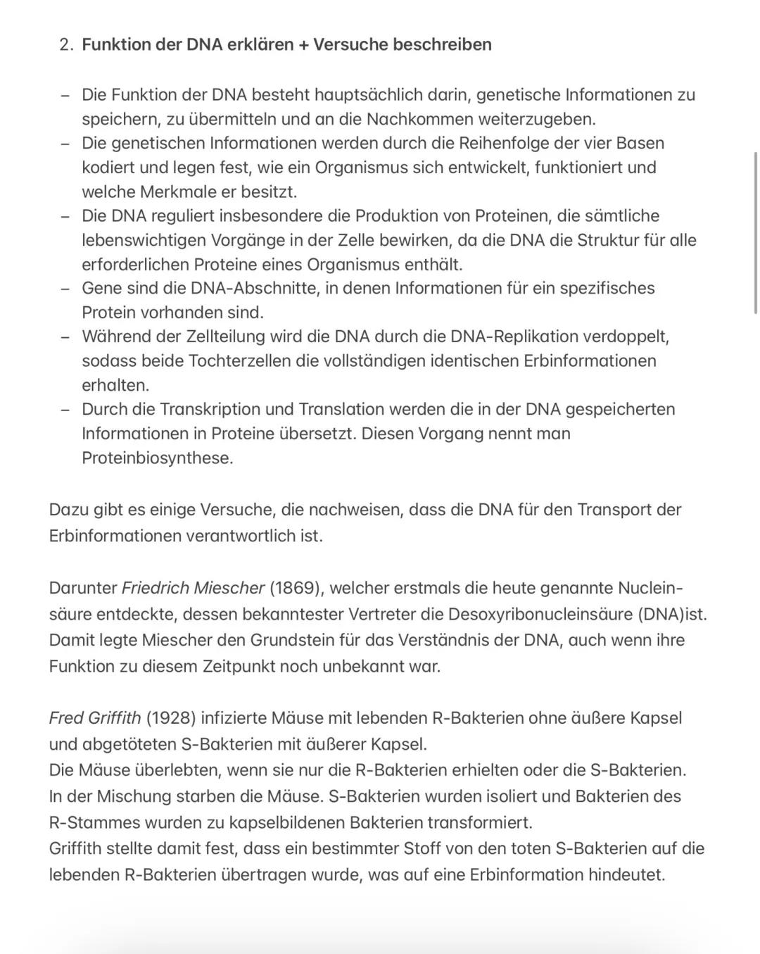 # Bio Lernzettel S
1. Aufbau der DNA fachlich korrekt beschreiben
- Die Desoxyribonucleinsäure (DNA) ist ein Molekül, das sich aus Polynuk