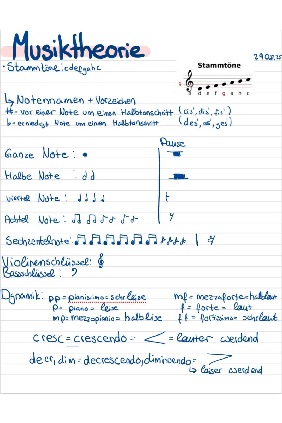 Ordner zur Musiklehre von
Auf diesen Seiten sind alle wichtigen Grundlagen der Musiktheorie zusammengestellt, die im Musik-
unterricht in de
