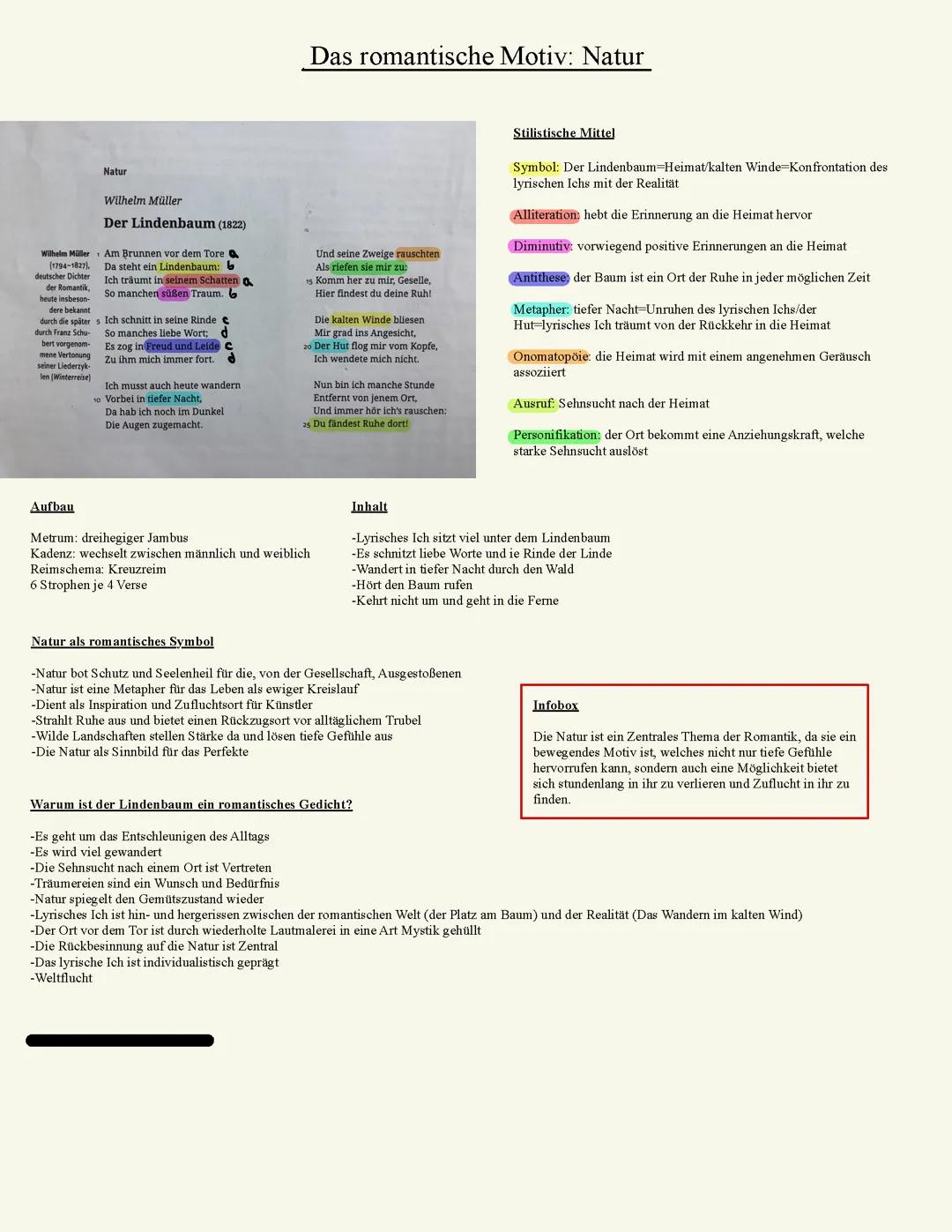 Motiv der Natur in der Romantik