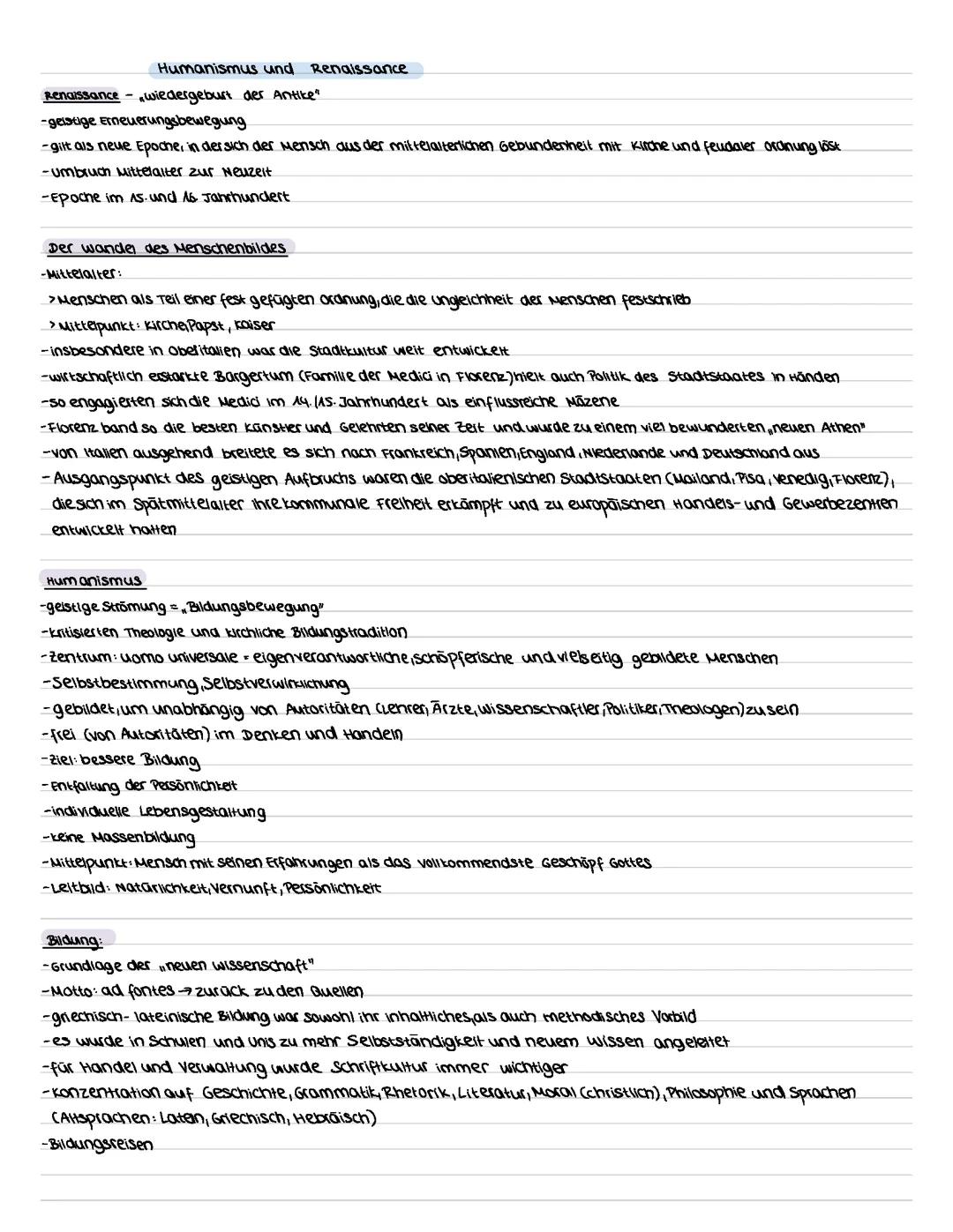 Renaissance und Humanismus