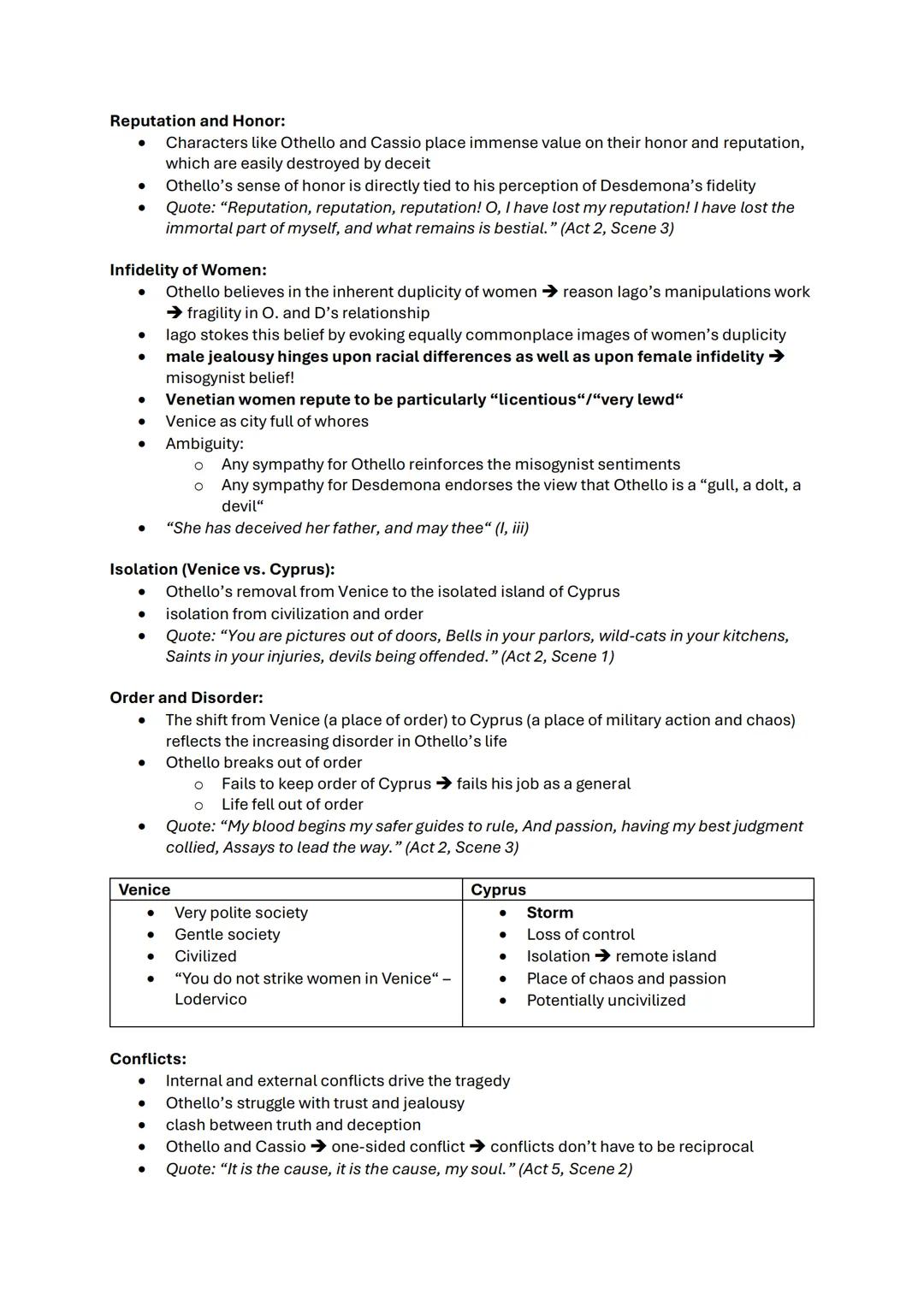 English Q3K3 - Othello
Phrases to use:
For Themes and Character Analysis:
Tragedy, Jealousy, Betrayal, Manipulation, Trust, Honor, Decepti