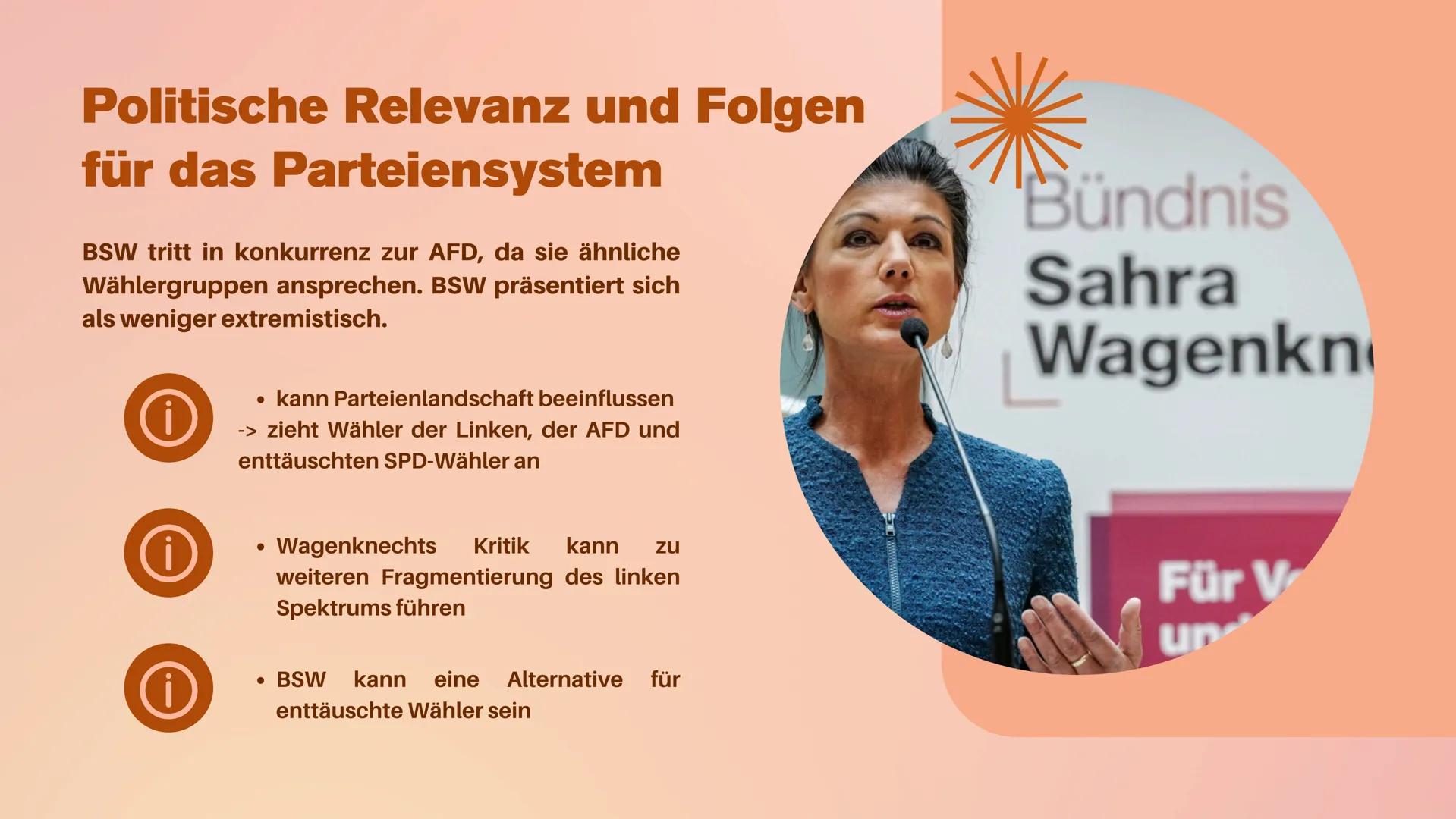 G-GK
<necht
VERNUNFT &
GERECHTIGKEIT
Bündnis Sahra
Wagenknecht
ernunft
erechtigk
Suna Ceken Aufbau
Wer ist Sahra
Wagenknecht?
Ideologische
A
