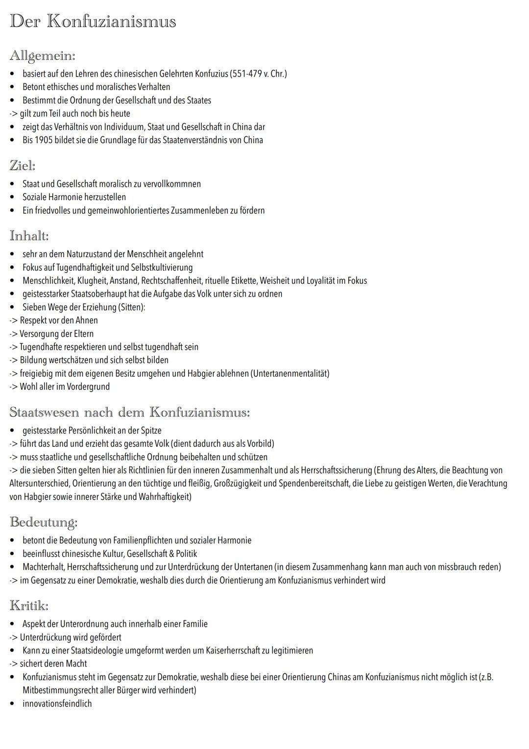 Die Qing Dynastie
Lernzettel Q2 Wechselwirkungen
und
Anpassungsprozesse Der Kampf der Kulturen nach Samuel Huntington
Allgemein:
• Kulturkre
