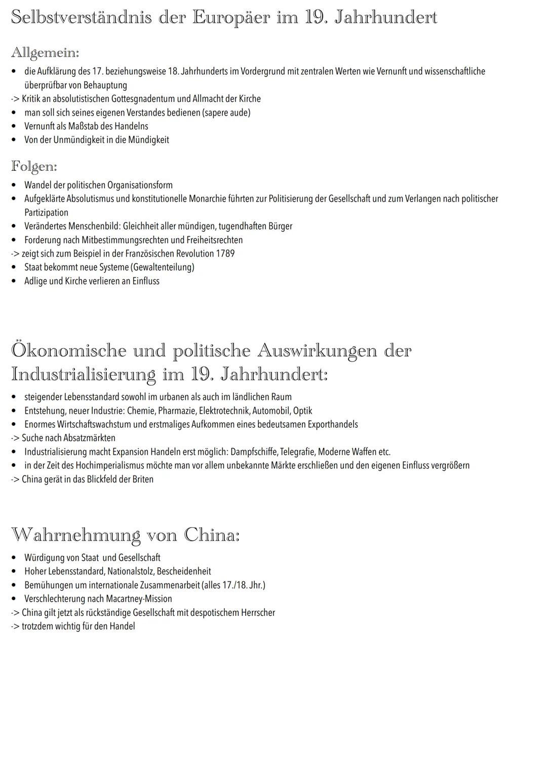 Die Qing Dynastie
Lernzettel Q2 Wechselwirkungen
und
Anpassungsprozesse Der Kampf der Kulturen nach Samuel Huntington
Allgemein:
• Kulturkre