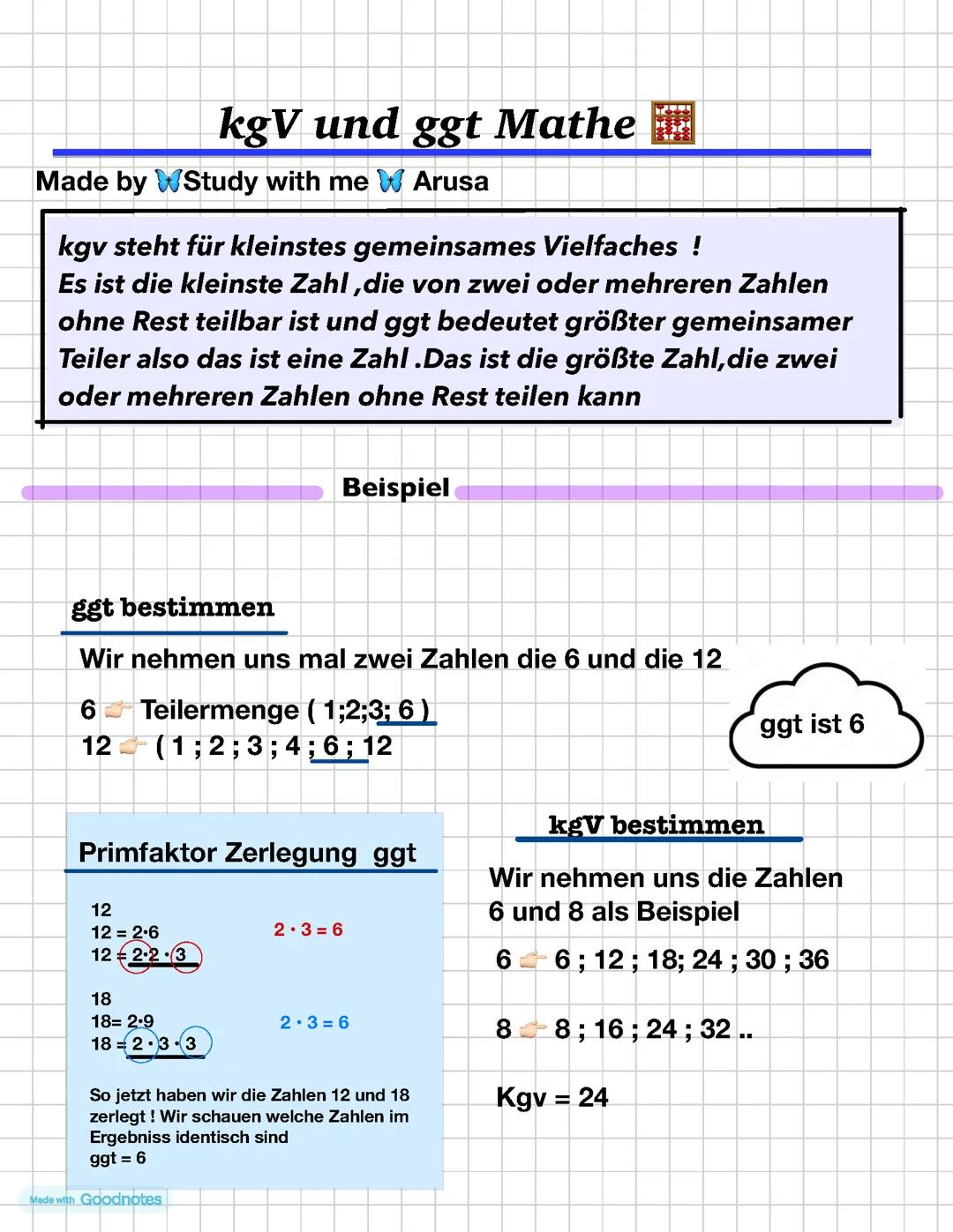 kgV und ggt Mathe 🧮