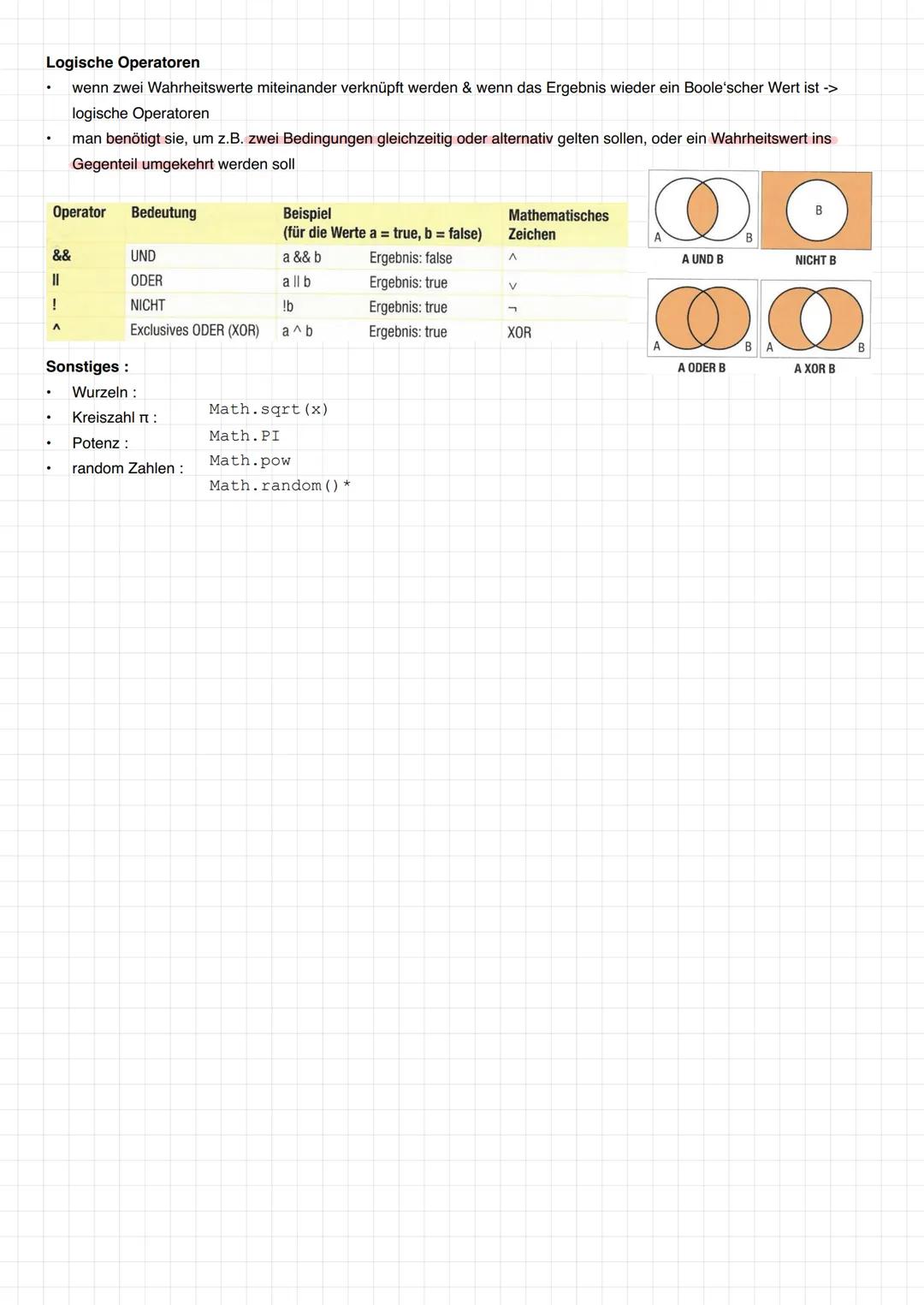 # JAVA - Grundlagen
Datentypen
* zwei verschiedene Datentypen :
* -> primitive Typen: werden direkt in der Variable gespeichert