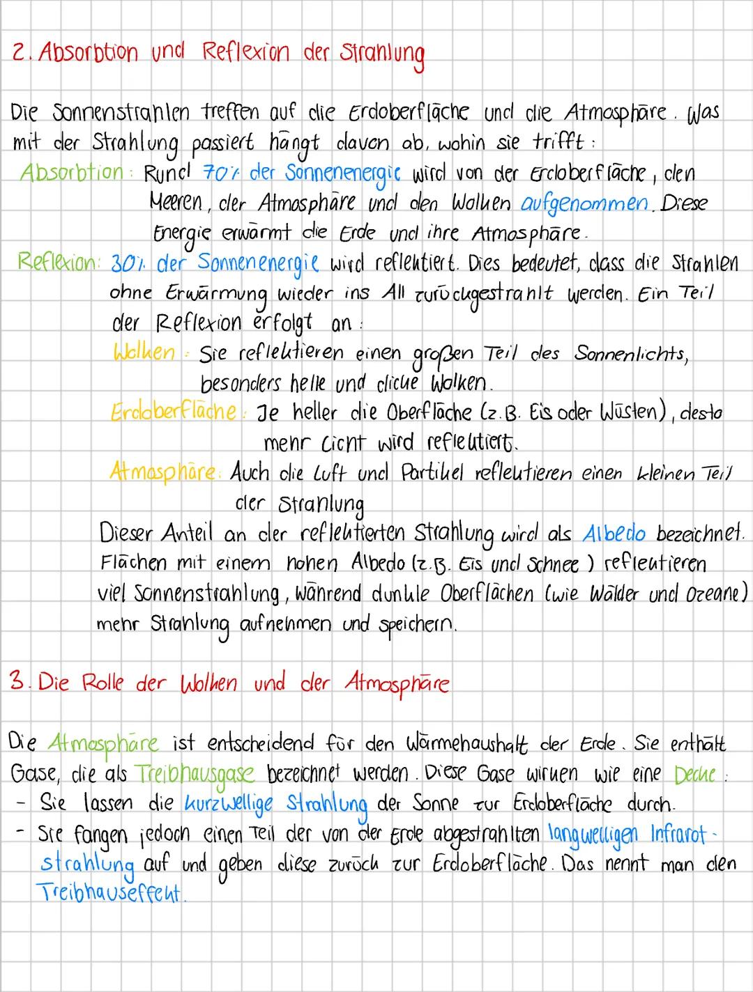 -
Zusammenfassung
Sonnenstrahlung ist die Hauptquelle der Energie for die Erde. Sie bestent
laus UV-Strahlung, sichtbarem Licht und Infrarot