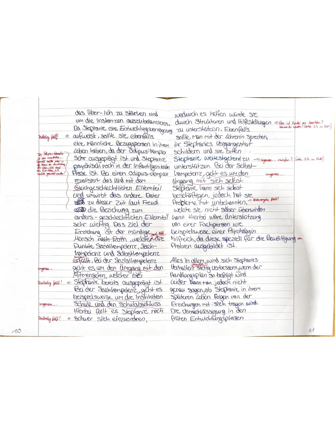 Name: Emma.
Klausur im Fach Erziehungswissenschaft:
Die psychoanalytische Sichtweise auf Entwicklung am
Fallbeispiel,Stephanie"
Datum:
19.09