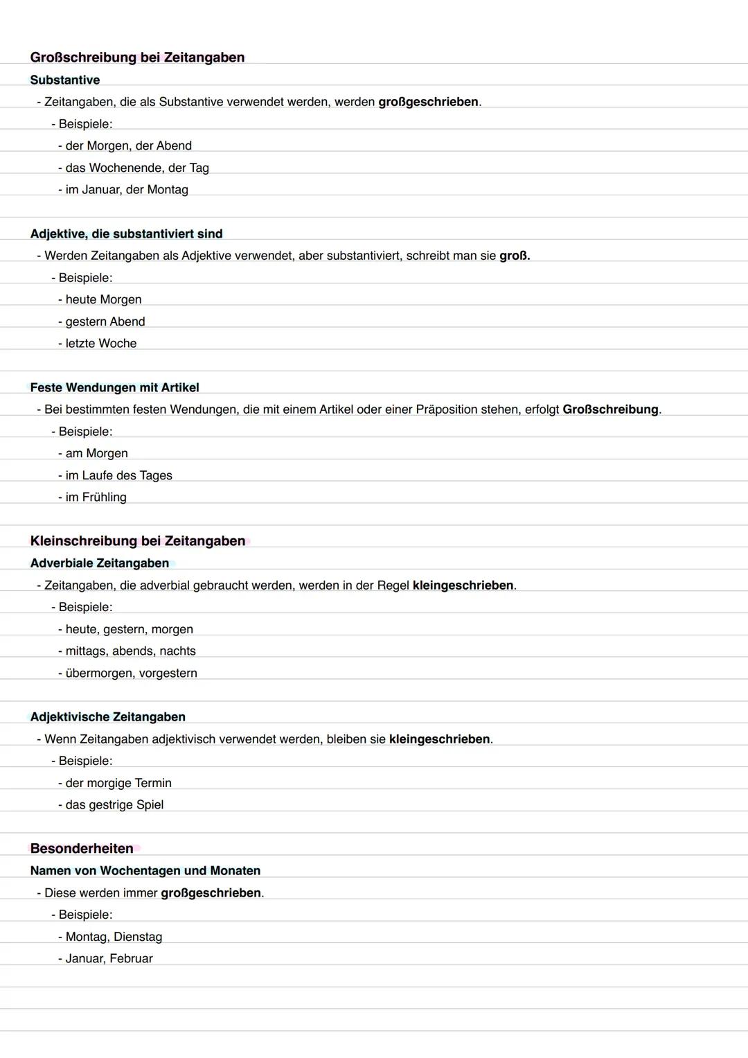 # Rechtschreibregeln
Groß- und Kleinschreibung
Was muss man großschreiben?
*   Nomen (Substantive) -> erkennt man an unbestimmten (ein, e