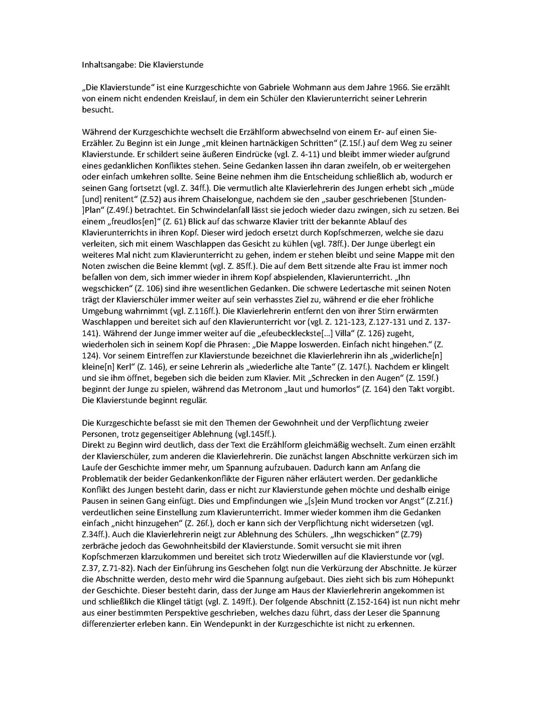 Interpretation - Die Klavierstunde