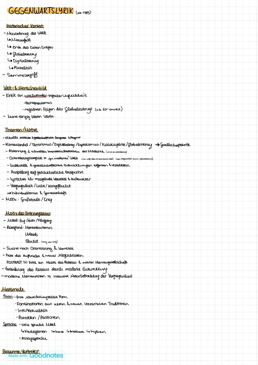 Lyrik:
Unterwegssein EPOCHEN
BAROCK (1600-1720)
Historischer Kontext
-30jähriger Krieg
- Pest
-Absolutismus
-Territorialabsolutismus in Deut