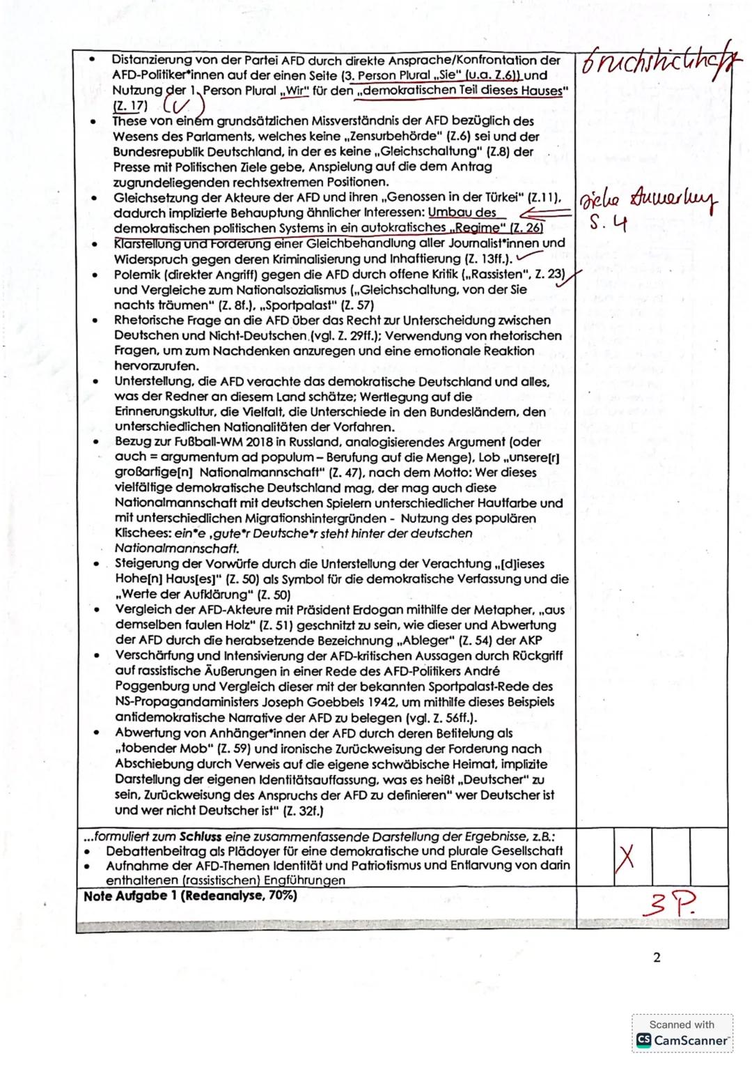 Fach
D
Lehrer
Klasse
eA
Arbeit Nr.
3
Semester 4
Sprache in gesellschaftlich-politischen
Verwendungszusammenhängen
- Analyse einer Rede -
Nam