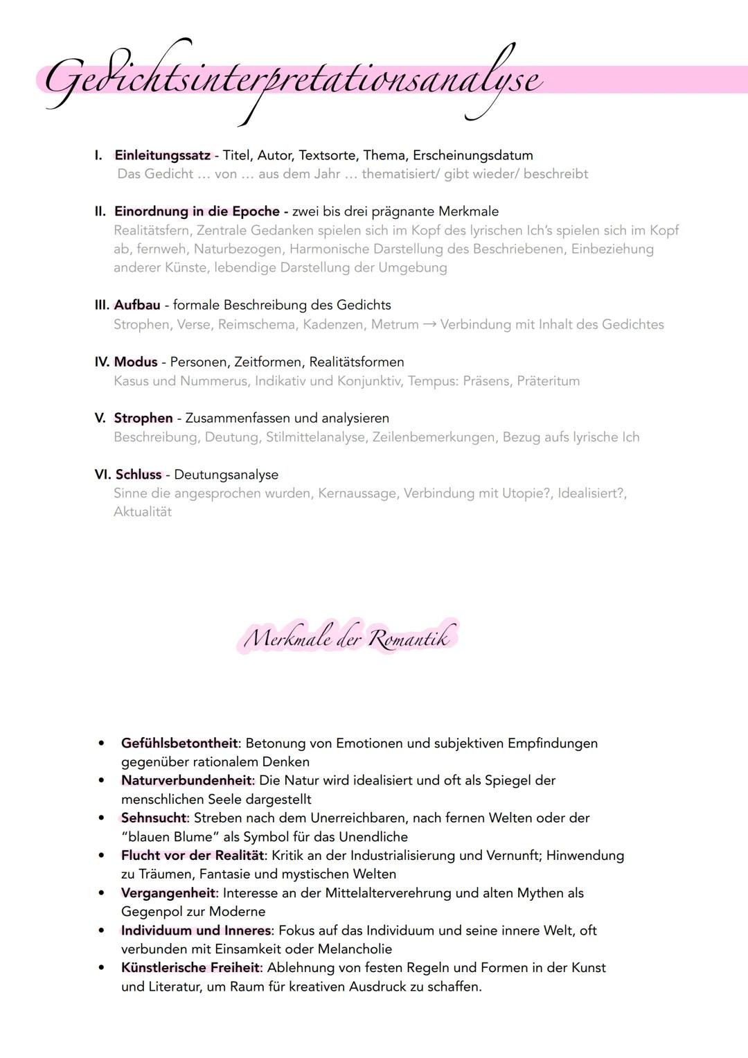 Gedichtsinterpretationsanalyse
I. Einleitungssatz - Titel, Autor, Textsorte, Thema, Erscheinungsdatum
Das Gedicht... von ... aus dem Jahr...