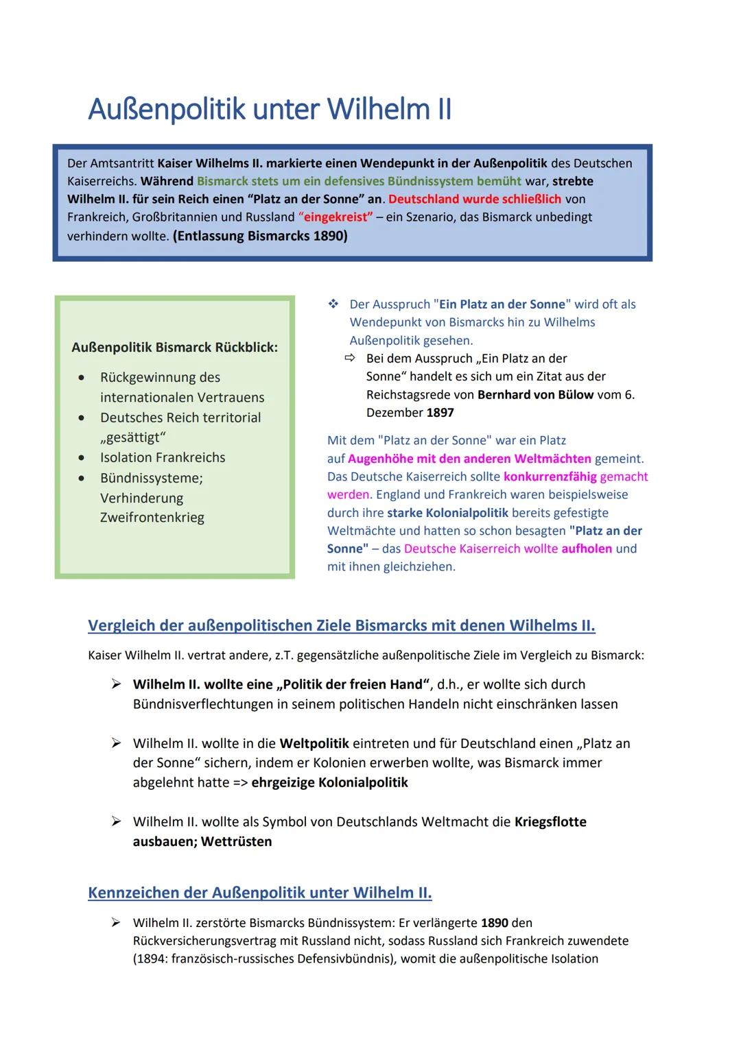 # Außenpolitik unter Wilhelm II
Der Amtsantritt Kaiser Wilhelms II. markierte einen Wendepunkt in der Außenpolitik des Deutschen
Kaiserreic
