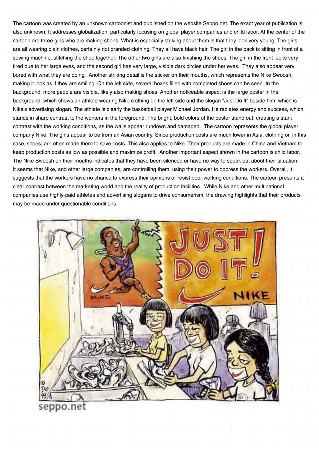 The cartoon was created by an unknown cartoonist and published on the website Seppo.net. The exact year of publication is
also unknown. It a