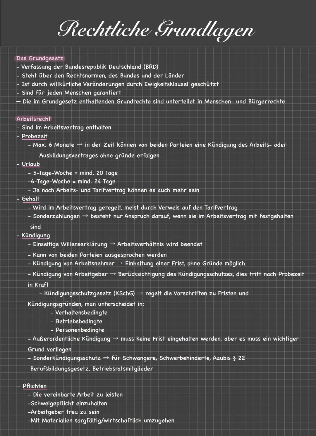 Rechtliche Grundlagen
Das Grundgesetz
· Verfassung der Bundesrepublik Deutschland (BRD)
- Steht über den Rechtsnormen, des Bundes und der Lä