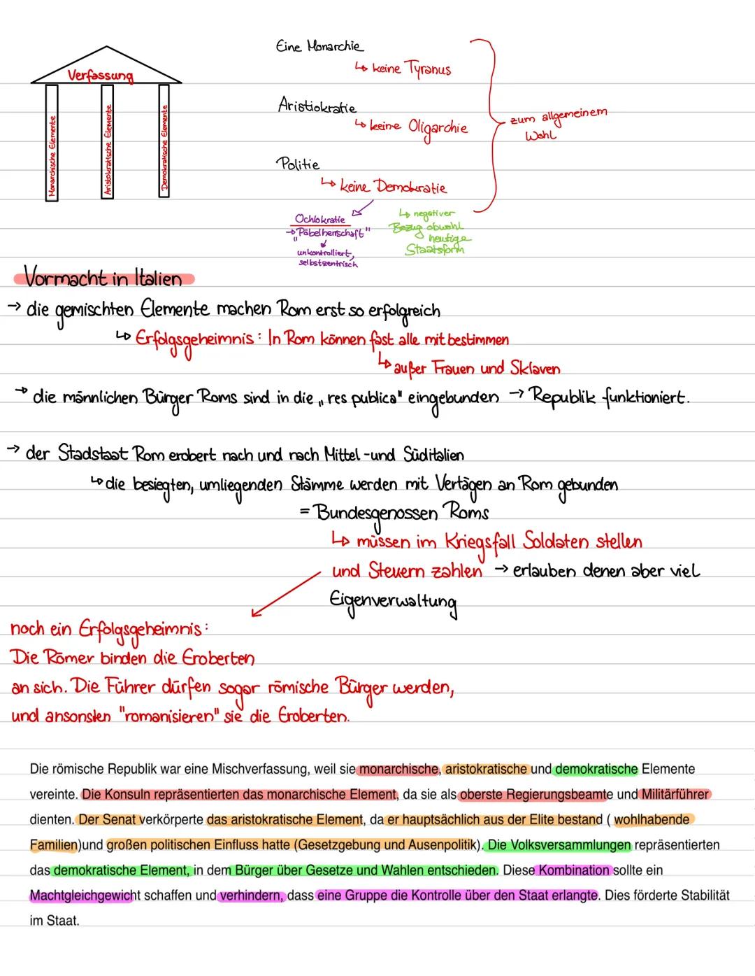 Lernzettel Geschichte (Römisches Reich) - Ee
alle
res publica öffentliche Angelegenheit"
Sache
06.10.24
Hochheitszeichen des römischen Welt