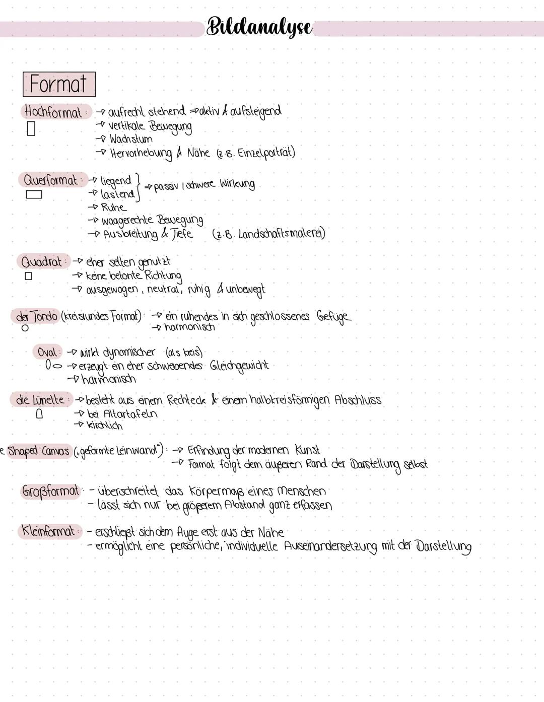 Bildanalyse
Format
Hochformat aufrecht stehend aktiv & aufsteigend
vertikale Bewegung
Wachstum
→ Hervorhebung & Nähe (z. B. Einzelporträt)
Q