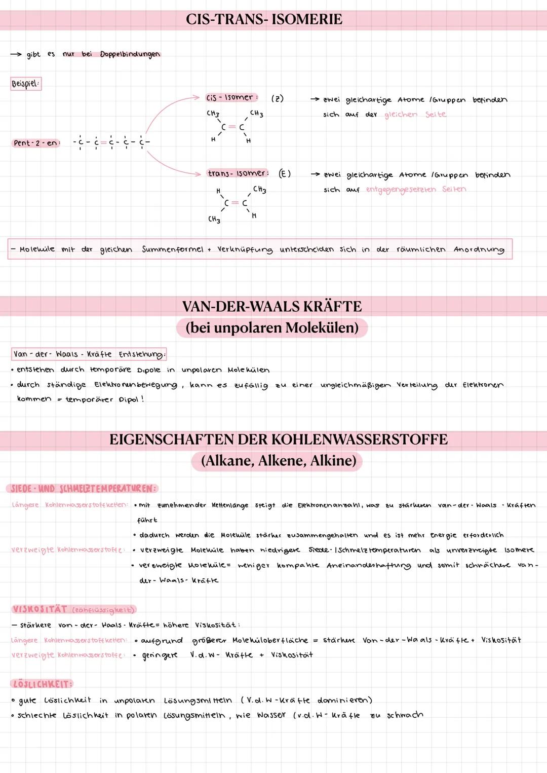 # ALKANE, ALKENE, ALKINE
ALKANE
Alkane sind organische Moleküle, die nur aus zwei Elementen bestehen, nämlich aus:
- Kohlenstoff (c)
- Wa
