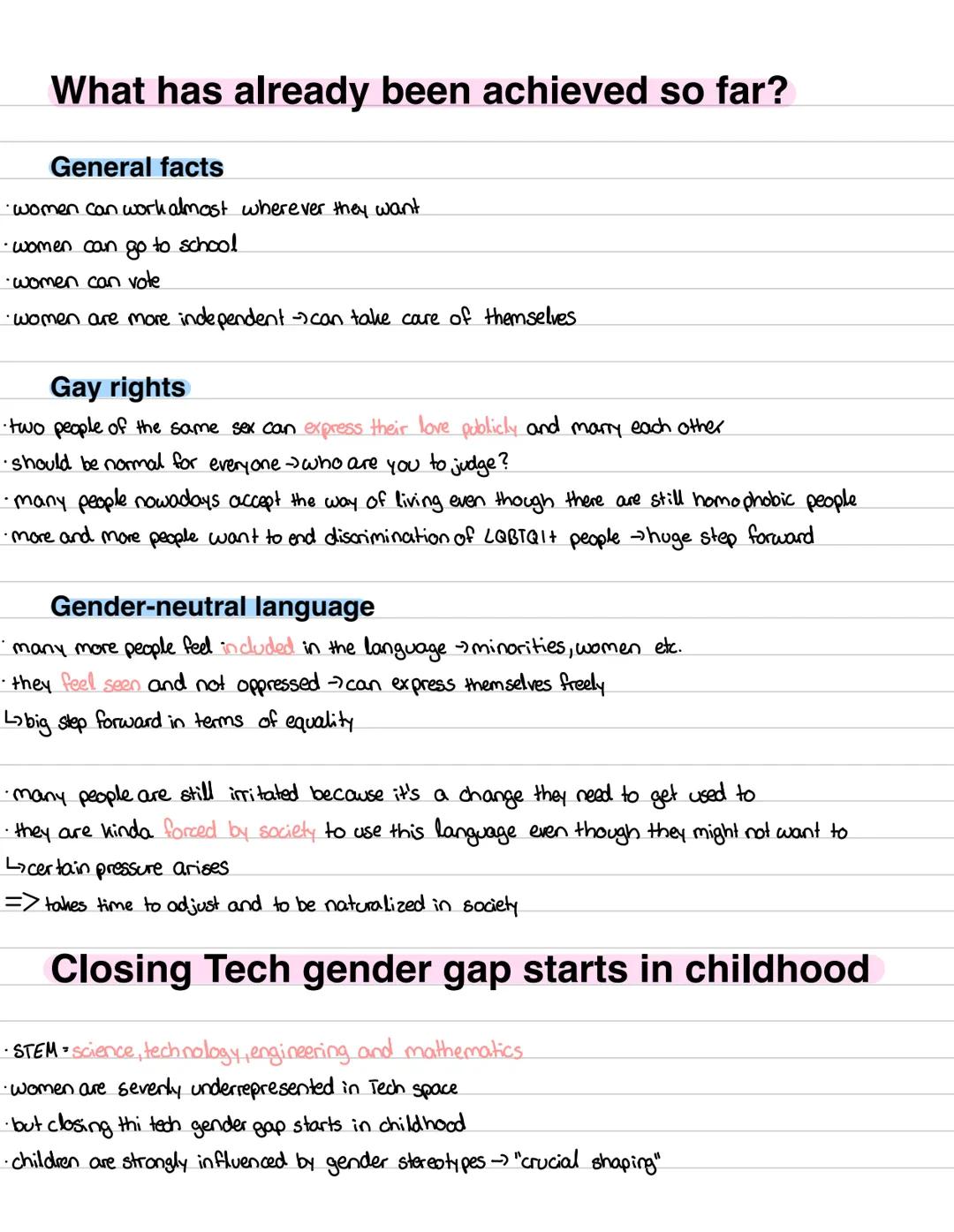 Meaning of identity
there are gender stereotypes in society.
· different identities should not be hidden
• fear to express oneself for examp