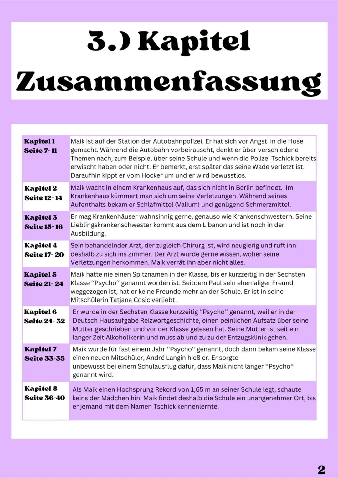 ...
Lesetagebuch
Tschick
von Sara Inhaltsverzeichnis
1.Einführung
Vor dem lesen
Eindrücke/ Vermutungen
Erwartungen
2. Inhalt
Während dem les