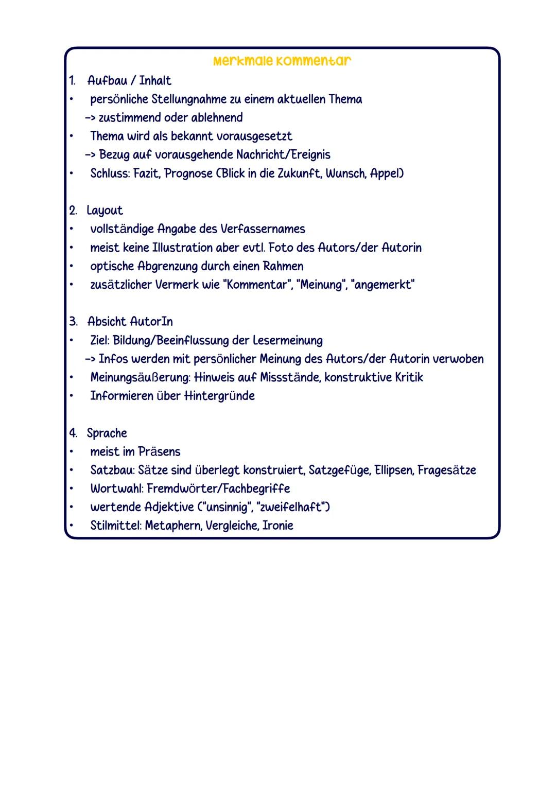 1. Inhalt +Aufbau
•
•
Merkmale Reportage
szenischer Einstieg (direkter, erzählender Einstieg ins Geschehen)
Perspektivenwechsel (versch. Per