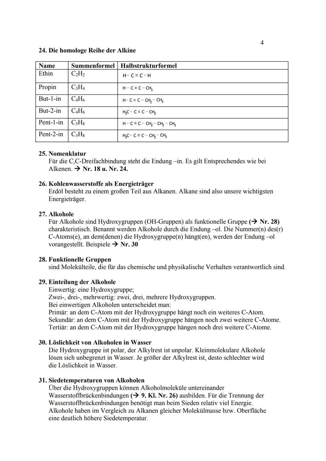 Grundwissen 10. Klasse NTG
1. Organische Chemie = Kohlenstoffchemie
Organische Verbindungen sind Kohlenstoffverbindungen.
Ausnahmen: CO, CO
