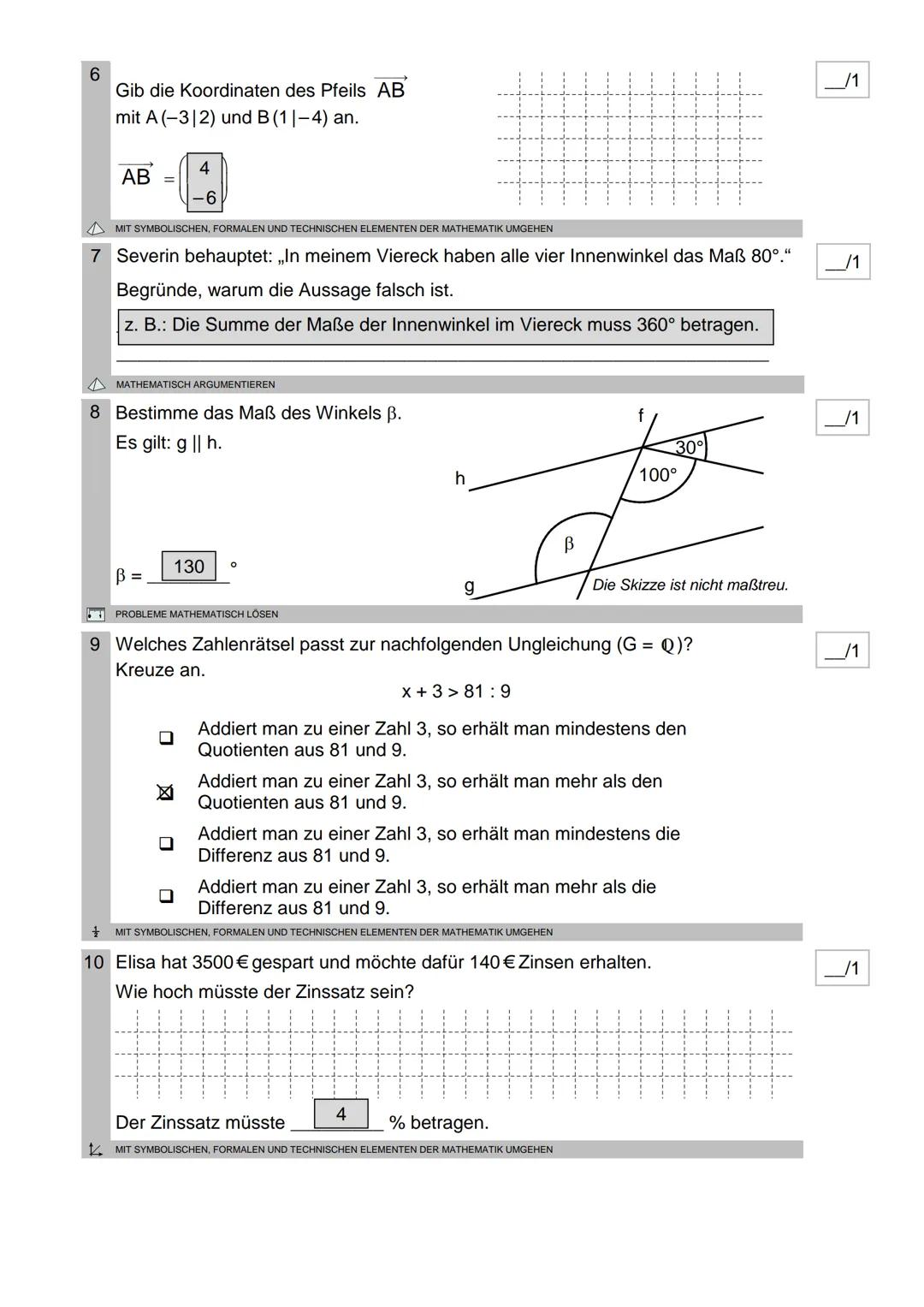 JAHRGANGSSTUFENTEST 2022 IM FACH MATHEMATIK
FÜR DIE JAHRGANGSSTUFE 8 DER REALSCHULEN IN BAYERN
HINWEIS:
■
■
Bei formalen Mängeln soll großzü