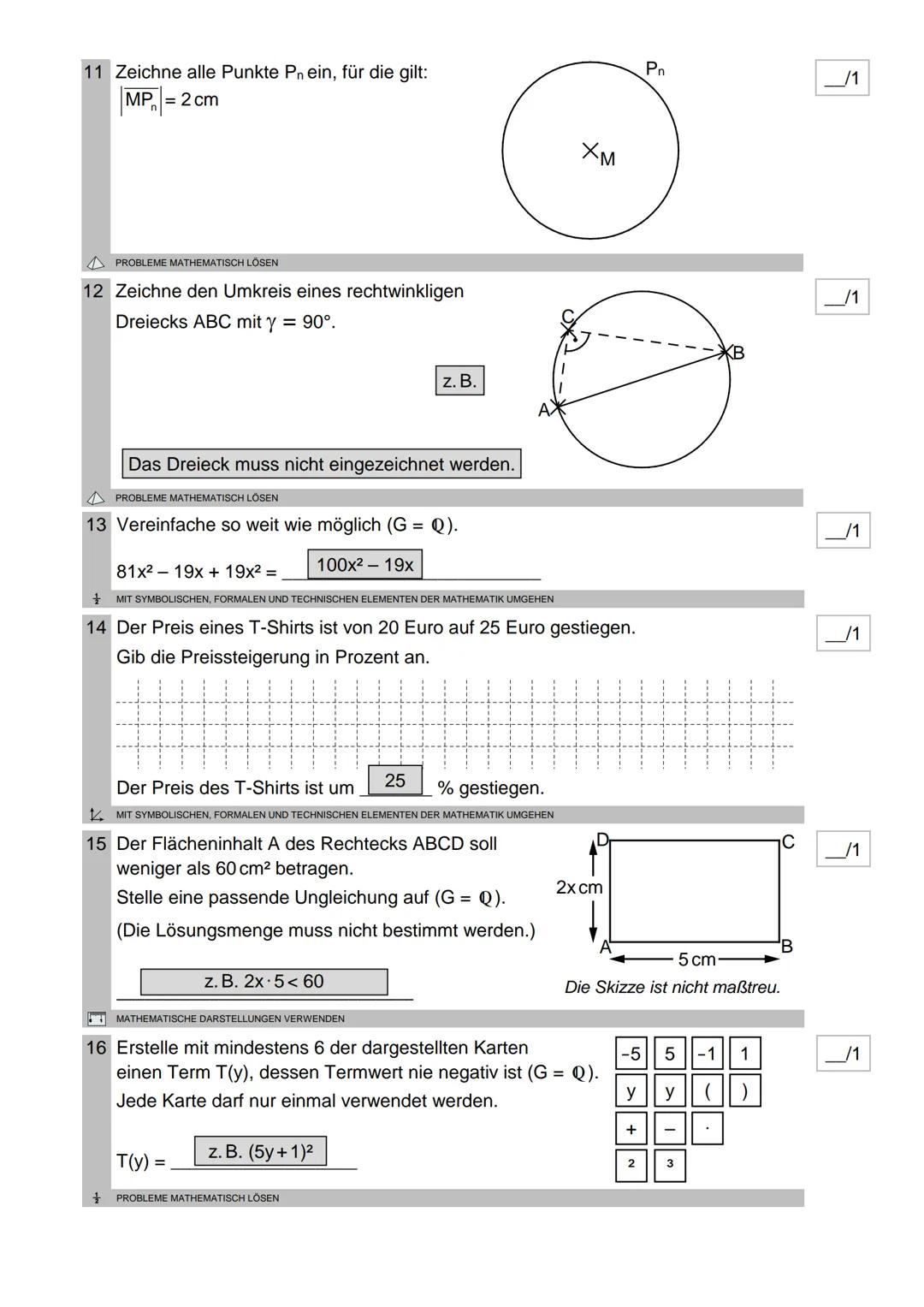 JAHRGANGSSTUFENTEST 2022 IM FACH MATHEMATIK
FÜR DIE JAHRGANGSSTUFE 8 DER REALSCHULEN IN BAYERN
HINWEIS:
■
■
Bei formalen Mängeln soll großzü