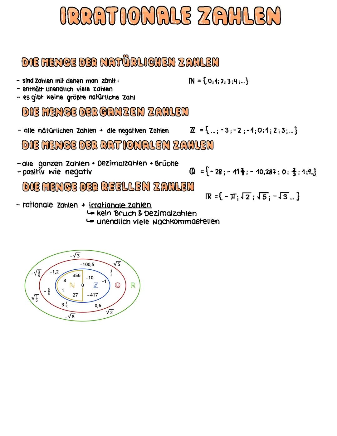 Irrationale Zahlen