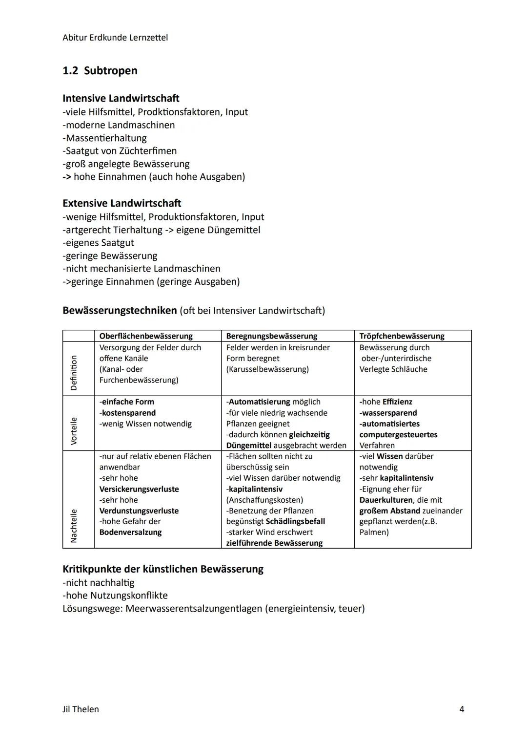 Abitur Erdkunde Lernzettel
ERDKUNDE ABITUR- ALLE THEMEN
1. Landwirtschaft
1.1 Landwirtschaft in den Tropen
1.2 Landwirtschaft in den Subtrop