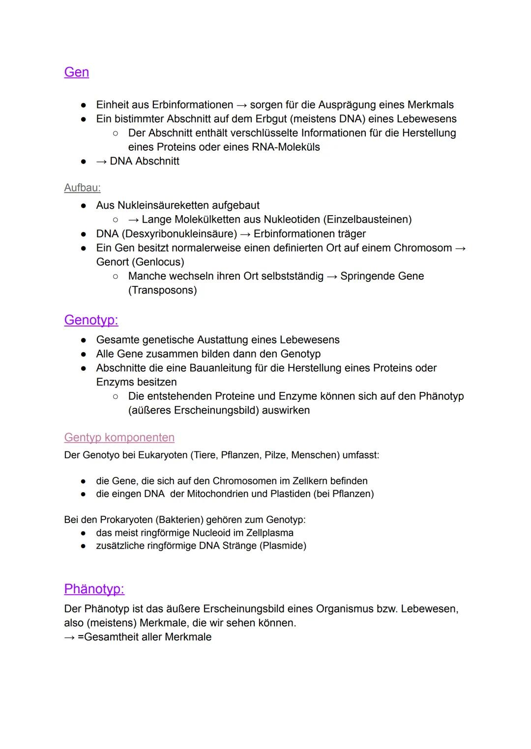 Genetik
Gene
Genetik:
Grundbegriffe die in der Genetik sehr häufig vorkommen:
•
•
•
DNA: Doppelsträngiges Molekül, trägt Erbinformationen, i
