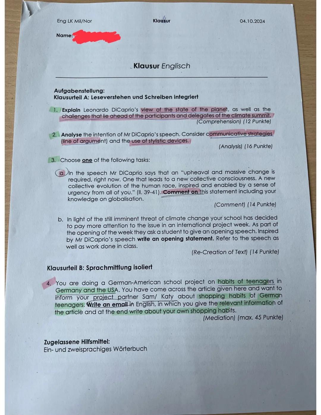 Globalisation and global challenges - Leonardo DiCaprio Speech: United Nations climate summit speech