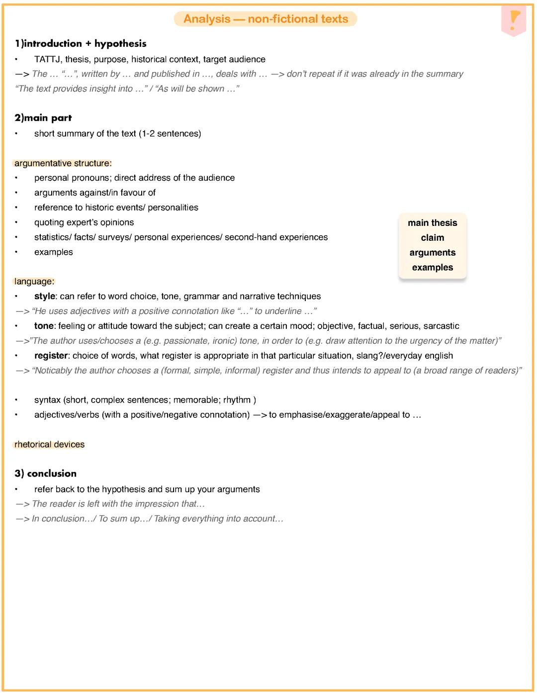 AFB 2 text skills - analysis of fictional and non fictional texts, characterisation, speech analysis