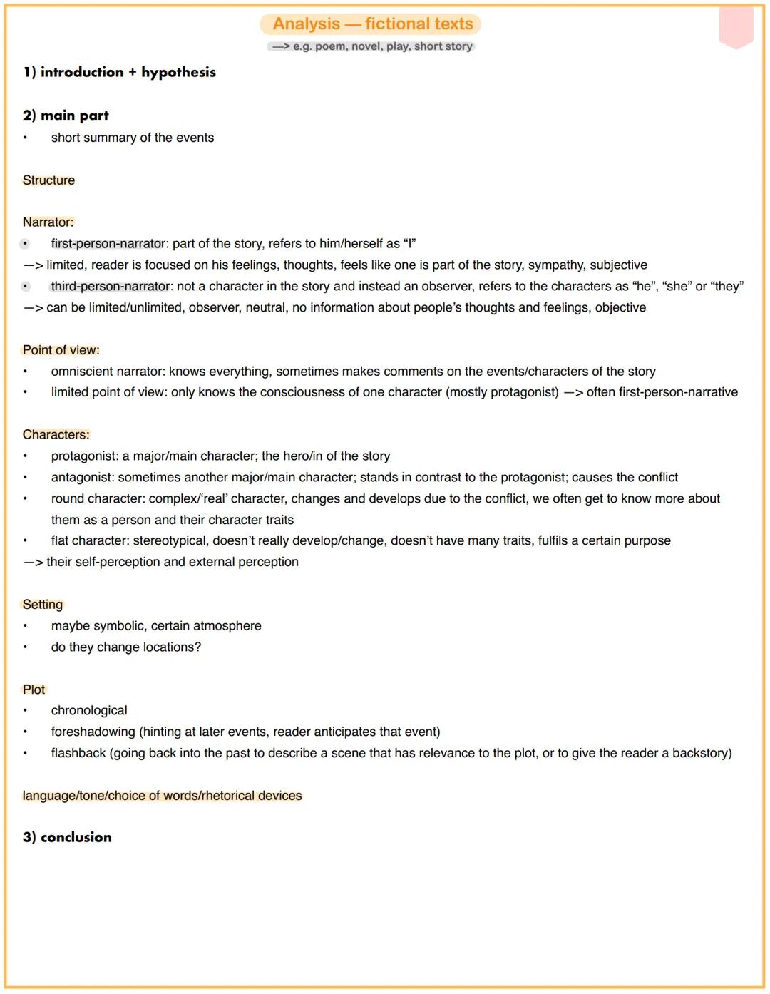 1)introduction + hypothesis
Analysis-non-fictional texts
.
TATTJ, thesis, purpose, historical context, target audience
-> The... "...", writ