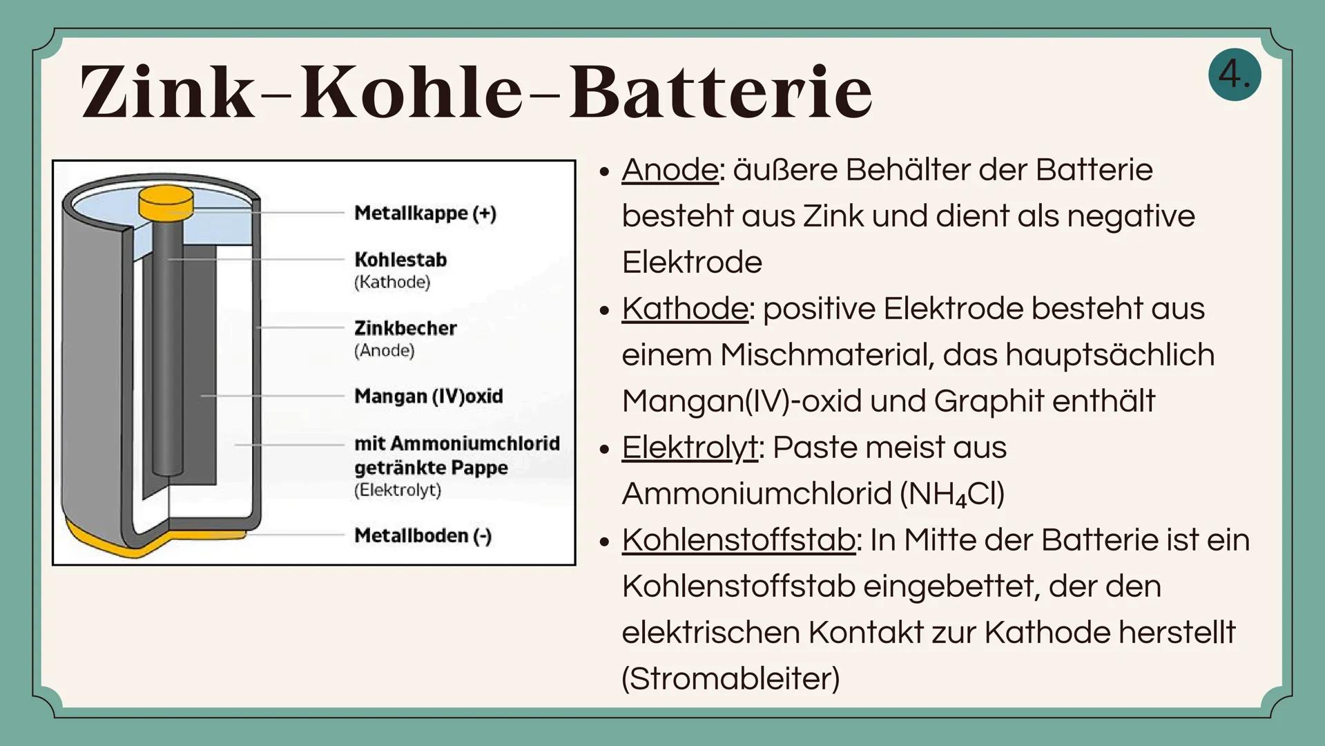 # PRIMÄRELEMENTE
-BATTERIEN-
Hannah Bachmann Gliederung
1. Allgemeine Infos
2. Geschichte und
Entwicklung
3. Grundlegender Aufbau
+
