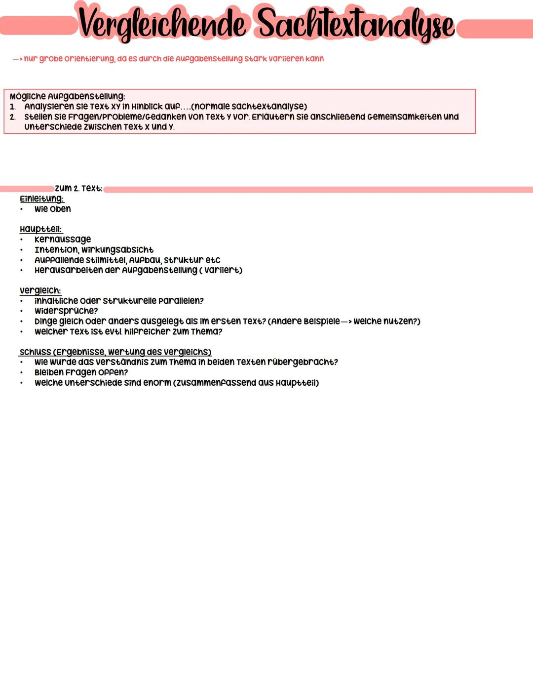 Reden, Reportagen, kommentare,
zeitungsartikel, Rezensionen, etc
Einleitung:
Sachtextanalyse
ANALYSE SACHTEXT( MIT WEITERFÜHRENDEM SCHREIBAU