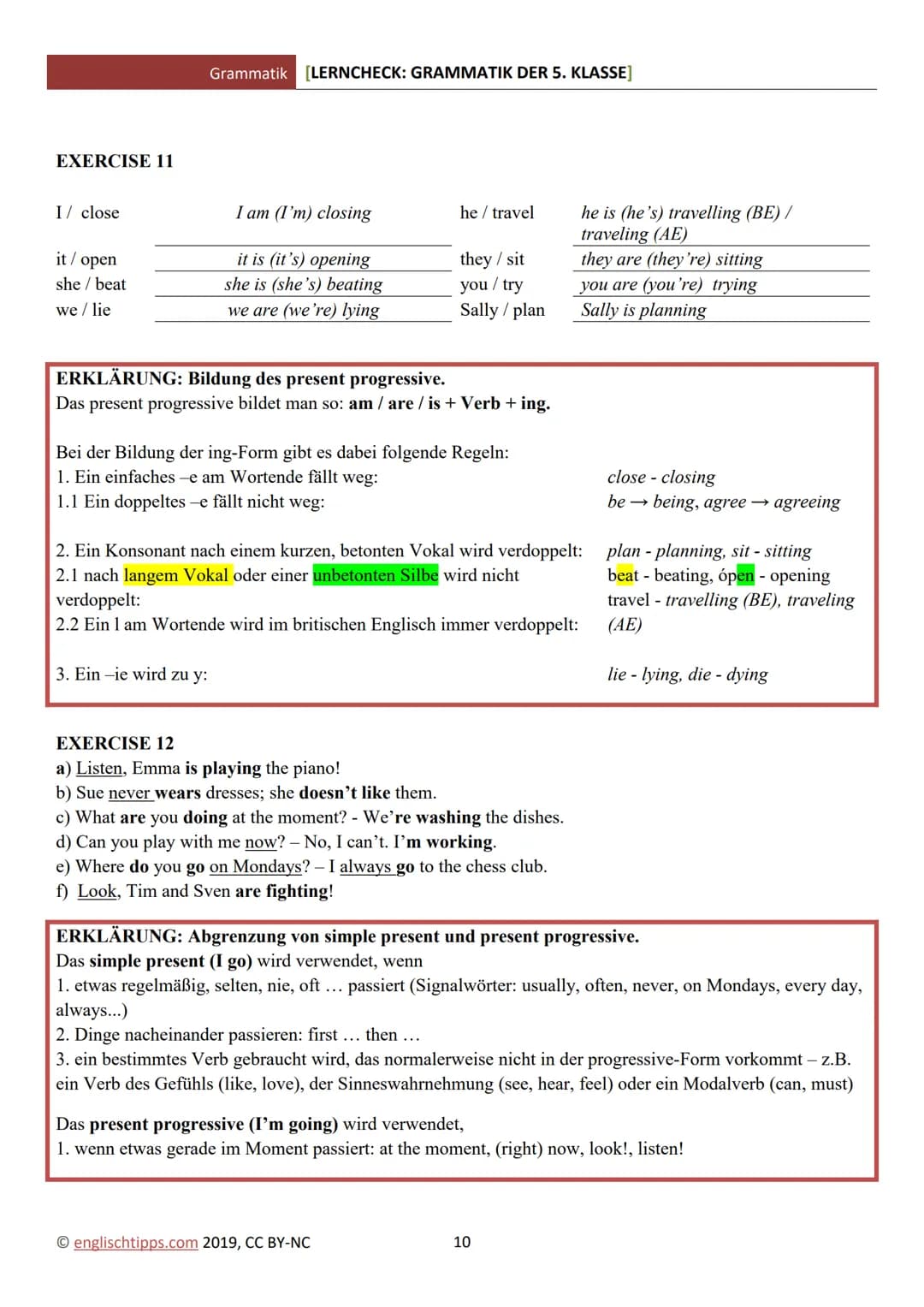 English lernen grammatik ✨️ – Seite 10