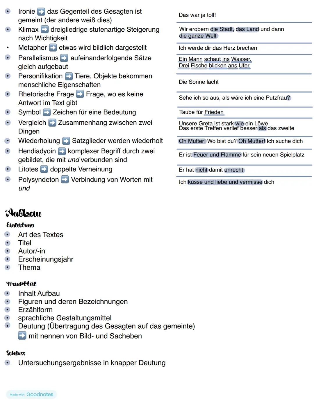 PARABELN
Inhalt und Aubleau
kurze Zusammenfassung
Gibt es Sinnabschnitte?
Gibt es einen Wendepunkt?
Enzählweise
Erzählform
➡Er-/ Sie-Erzähle